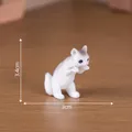Figurine miniature de chat blanc et gris debout pour décoration de maison de poupée - 3.4x3cm / Chat Gris