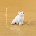 Figura de gato blanco en miniatura para decoración DIY, 2,2 cm de alto - 2.2x1.8x2.1cm / 1# Gato Ragdoll Blanco Puro / Blanco puro