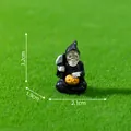 Miniature Halloween Grim Reaper figurine holding a pumpkin for micro landscape DIY - Blade Spirit / 3.2x2.1x1.9cm
