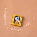 Miniature Girl with a Pearl Earring resin painting for dollhouse DIY decor, 2.1x1.7cm. - Girl with a Pearl Earring