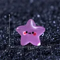 Miniatura stella luminosa viola per decorazione micro paesaggio fai-da-te 2,3cm - Rosso rosa