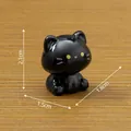 Miniature black cat figurine sitting posture for micro landscape diy 2.1cm height - Sitting Cat / Black Cat