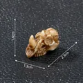 Miniature weathered resin animal skull figurine for micro landscape DIY decoration - 2.3x1.3x1.4cm / Pointed Horn Skull