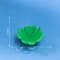 Small green floating four-leaf clover figurine for fish tank and DIY miniature gardening - Four-Leaf Clover