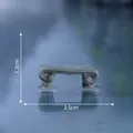 Miniature ceramic bridge for garden micro-landscape decor, length 3.5cm, height 1.3cm - 3# Flower Stand / 3.5x1.3cm