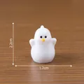 Miniature cute white duck figurine for DIY dollhouse and desktop decoration, 2.2cm height - Startled Pose