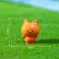 Miniature cute orange animal figurine for micro-landscape gardening DIY decoration - Sitting Fox / Little Fox