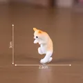 Figurine de chat miniature orange et blanche pour décoration de maison de poupée. - 3x2.3cm / Chat Jaune