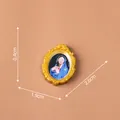 Miniature resin framed painting dollhouse decoration with dimensions 1.9x2.6cm. - Virgin Mary