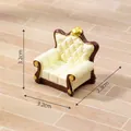Premium miniature vintage European sofa model for dollhouse DIY landscape decoration, 3.2cm - Sofa Chair (No. 2) / 2.3x3.2x3.2cm