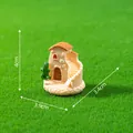 Miniature resin house ornament, micro landscape DIY garden decor, cute car dashboard decoration. - Small House Series / 4# Mud Block Huts