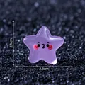 Mini statuina stella luminosa viola con viso, decorazione DIY 2,3x2,1cm - Viola