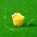 Linda mini figurita de estrella amarilla con lazo rosa para decoro de paisajes - Estilo Lazo / 8# Estrella con Lazo
