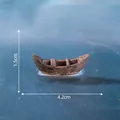 Detailed miniature resin Jiangnan style rowing boat, 4.2cm long, for aquarium decor. - Eagle Boat Style (C2773) / 4.2x1.5cm
