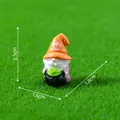 Halloween miniature witch gnome figurine with 2.5cm height size measurement shown - 4# Cauldron Gnome