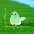 Miniature luminous green bird ornament for micro-landscapes, 2.9cm resin bird figurine - Green Bird (3#) / 2.9x2.1cm