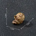 Miniature distressed resin skull figurine for DIY landscaping and decor 1.8cm - 1.8x1.3x1.3cm / Human Skull