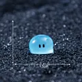 Luminous translucent blue dewdrop spirit miniature figurine for DIY micro-landscape decoration - Style 3 (C2751) / H1.1cmxW1.5cm