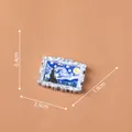 Miniature Starry Night masterpiece painting ornament in silver ornate resin frame - The Starry Night
