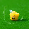 Mini figura de estrella amarilla para micro paisajes DIY, medidas 2.1x2.1x1.4cm - Estilo Corbata / 9# Estrella con Corbata