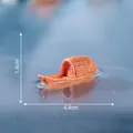 Miniature resin Jiangnan awning boat ornament for micro landscape aquarium diy - 4.4x1.4cm