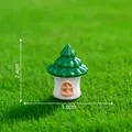Miniature green tree house figurine for fairy garden DIY landscape decoration 2.4x1.8cm - 4# House / 1.8 x 2.4cm