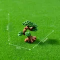 Miniature de pin en résine pour décoration de micro paysage avec marquage de taille 4cm - Pin Miniature A