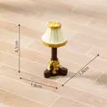 Miniature vintage European table lamp for dollhouse DIY decor, 4.1cm height - Floor Lamp (No. 4) / 1.8x1.8x4.1cm
