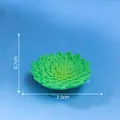 Green lotus-shaped miniature ornament for aquarium and micro landscape decor - Water Chestnut Leaf