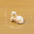 Figura miniatura de gato siamés realista para decoración de casa de muñecas DIY, cm - 1.6x2.7x1.8cm / 4# Gato Siamés / Siam