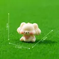 Cute miniature cream puppy figurine for DIY micro-landscape desktop decoration - Shih Tzu