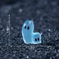 Statuina di fantasma blu luminosa per micro paesaggio DIY, altezza 1,6 cm, trasparente. - H1.6cmxW1.3cm