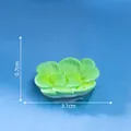 Floating green leaf miniature decoration for aquarium or DIY fairy garden, 3.1cm size - Frogbit