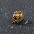 Miniature resin animal skull ornament with 1.8cm length for DIY landscape decoration - Damaged Skull