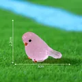 Miniatur leuchtende rosa Vogel Figur für DIY Garten Mikro-Landschaft Deko - Drehkopf Rosa Vogel (6#)