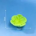Miniature lime green floating flower resin ornament for aquarium DIY garden decor, 2.5cm - Single Frogbit
