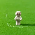 Cute miniature Halloween mummy figurine for DIY micro landscape fairy garden decor - 3.2x1.7x1.4cm