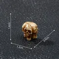 Detailed miniature resin animal skull figurine for DIY landscape decoration, 1.4cm height - Open Mouth Skull