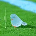 Leuchtende hellblaue Miniatur-Vogel-Figur für DIY Mikrolandschaft und Garten-Deko - Drehkopf Blauer Vogel (7#)