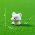 Miniature cute white puppy figurine for micro-landscape DIY car and desk decoration - Samoyed
