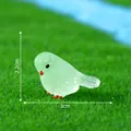 Leuchtende grüne Vogelfigur für Mikro-Landschaft DIY Garten-Deko, Größe 3x2,2cm - Drehkopf Grüner Vogel (8#)