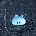 Mini statuetta luminosa in resina blu per micro paesaggio fai-da-te, larga 1,7 cm - H1.1cmxW1.7cm