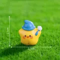 Figura de estrella amarilla miniatura con gorro azul para decoración de jardín DIY - 5# Estrella Mágica