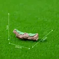 Detailed miniature tree trunk log with green moss for garden landscape DIY decoration - Curved Branch (2#) / 3.6x1.6x1cm