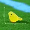 Miniatur leuchtende gelbe Vogelfigur für Mikro-Landschaft DIY Fee Garten Deko . - Drehkopf Gelber Vogel (9#)