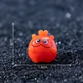 Miniature small orange Halloween monster doll for garden DIY decoration, 1.6cm tall - 1.6x1.6cm / Red