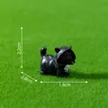 Halloween black hooded cat figurine for DIY micro landscape decoration, size 2.2x2.8x1.6cm - 2.2x2.8x1.6cm