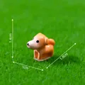 Cute miniature orange dog figurine for DIY micro landscape garden decoration - Dachshund (3#) / 1.8x1x1.4cm