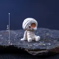 Cute miniature Halloween mummy skull figurine for micro landscape DIY, 2cm x 2.3cm - Mummy Skeleton (C2923/C2300)