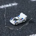 Miniature white cartoon racing supercar toy with 2.8cm length dimension details - 4# Blue Formula F1 (C3287) / 2.8x1.6x1.1cm / White